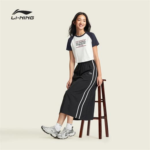 李宁女子冰感舒适短袖文化衫AHSW314 商品图2