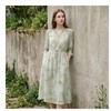 PALUOPO/PL桑蚕丝V领优雅减龄印花裙中长款真丝连衣裙ES250851Z 商品缩略图3