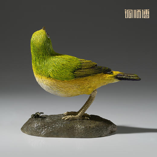 铜师傅 铜摆件《铜师傅百鸟集》之绣眼鸟 家居饰品 桌面摆件 商品图1