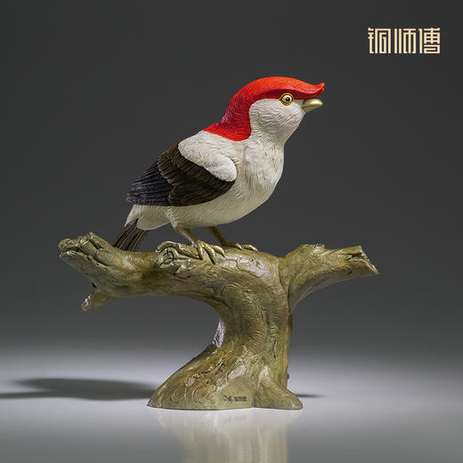 铜师傅 铜摆件《铜师傅百鸟集》之阿拉里皮娇鹟 铜工艺品 家居饰品摆件 商品图1