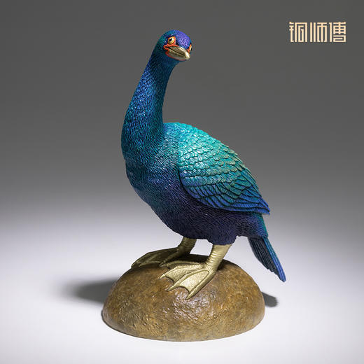 铜师傅 铜摆件 《铜师傅百鸟集》之海鸬鹚 铜工艺品 家居饰品摆件 商品图4