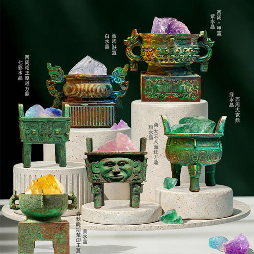 【文物晶石治愈盲盒手办系列】国宝美物三星堆青铜金器考古玩具历史文物宝藏树脂摆件礼品 商品图2