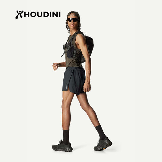 HOUDINI胡丁尼 Pace Split 翼行男夏季轻量跑步运动短裤 840061 商品图4