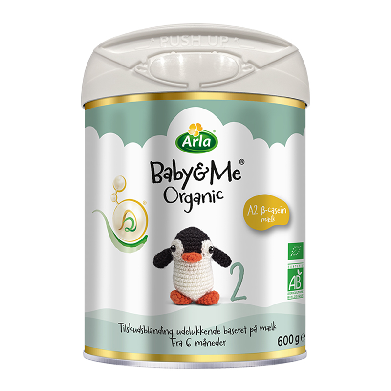 [丹麦]New A2| 全新升级版丹麦宝贝与我有机A2奶粉2段600克 阿拉2 Arla Baby&Me Organic A2 Pulver 2 600g