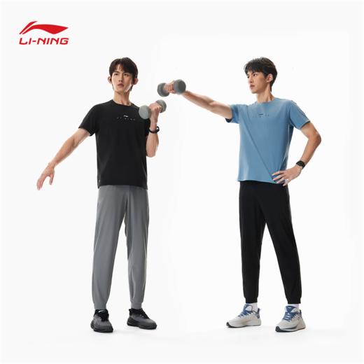 李宁男子束脚冰感舒适速干凉爽针织运动裤AKYW045 商品图2
