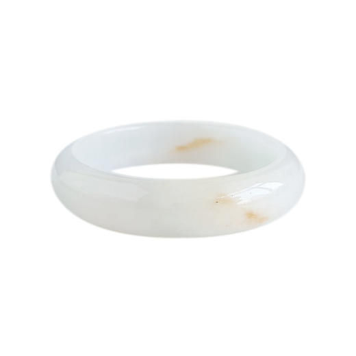 【天然正品】 A货翡翠 天然细腻正桩糯种浅紫飘黄55号翡翠手镯 220426NJ36 商品图0