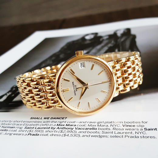 【95新】PATEK PHILIPPE百达翡丽3998J自动机械日期显示33.5MM（中性款）古典表系列  18k黄金190426TJ05 商品图4