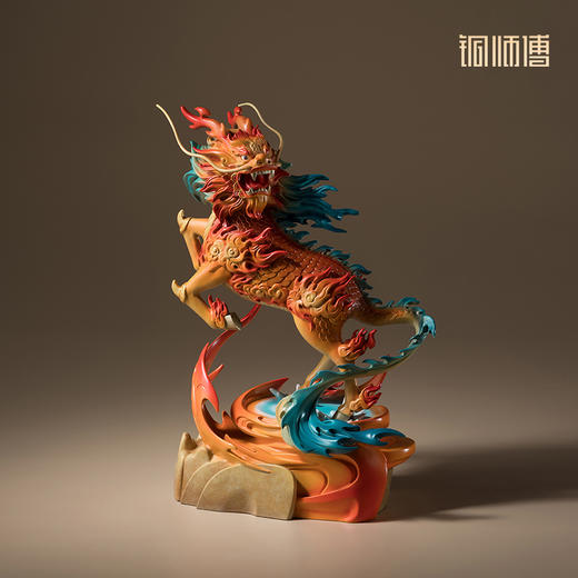铜师傅《麒麟》客厅桌面瑞兽铜摆件 家居装饰工艺品 商品图3