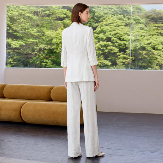 IWY/高级感白色西装套装女夏季薄款慵懒风总裁职业套装商务正装26CP992 商品图3