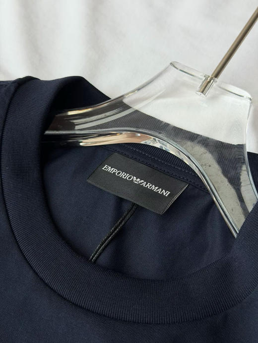 外贸原单正品EMPORIO ARMANI/阿玛尼 26SS轻奢丝光棉圆领刺绣短袖T恤，一盒两件。S-XXL 商品图4