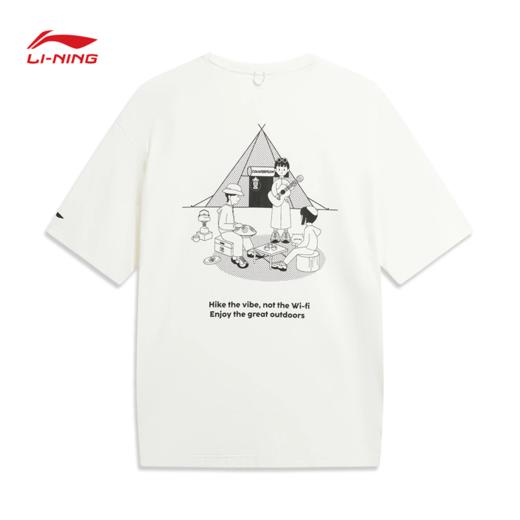 李宁户外CF溯男女同款速干凉爽防晒宽松短袖T恤ATSW407 商品图5