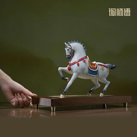 铜师傅《富贵马》客厅桌面铜马摆件 家居装饰工艺品 开业乔迁摆件 商品图3