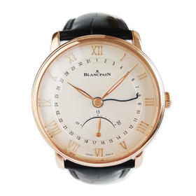 【95新】Blancpain宝珀6653-3642-55B自动机械日期显示、飞返40MM（男款）经典系列  18k玫瑰金110426NJS05