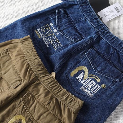 特价！EVISU KURO男士海鸥刺绣休闲工装束腿裤 商品图7