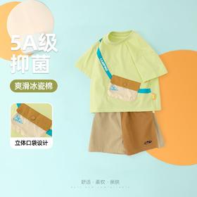 嘟嘟家儿童短袖套装夏季T恤短裤两件套洋气宝宝童装时髦t男童衣服F4BTZ029