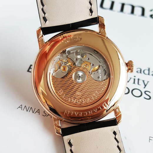 【95新】Blancpain宝珀6653-3642-55B自动机械日期显示、飞返40MM（男款）经典系列  18k玫瑰金110426NJS05 商品图7