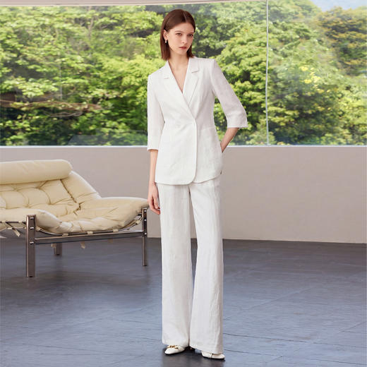 IWY/高级感白色西装套装女夏季薄款慵懒风总裁职业套装商务正装26CP992 商品图2