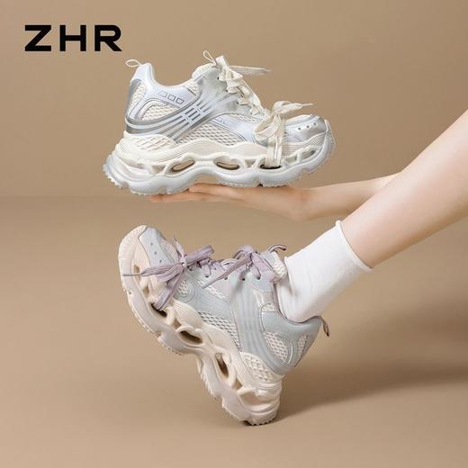【预售】5-10天陆续发货【8CM】透气网面老爹鞋女增高厚底运动鞋夏季新款小个子休闲女鞋 商品图9