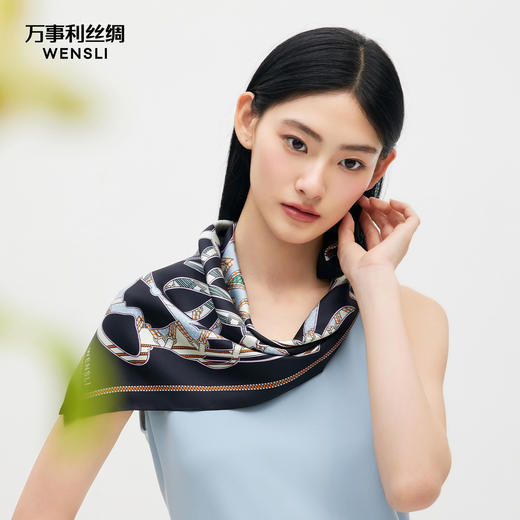 万事利双面印花方巾-玉玲珑（63厘米） 商品图0
