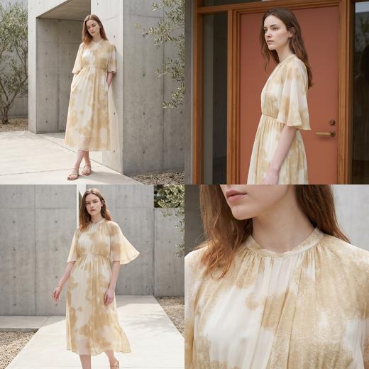 PALUOPO/PL圆领显瘦高级感飘逸仙气桑蚕丝真丝长款连衣裙ES23633Z-A 商品图4