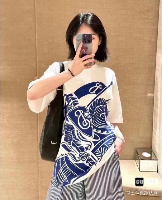 BUR马术骑士印花休闲圆领短袖T恤 男女同款 商品图1