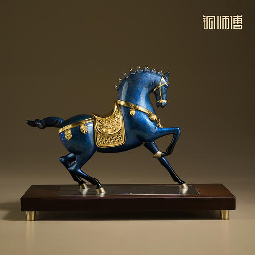 铜师傅《富贵马》客厅桌面铜马摆件 家居装饰工艺品 开业乔迁摆件 商品图5