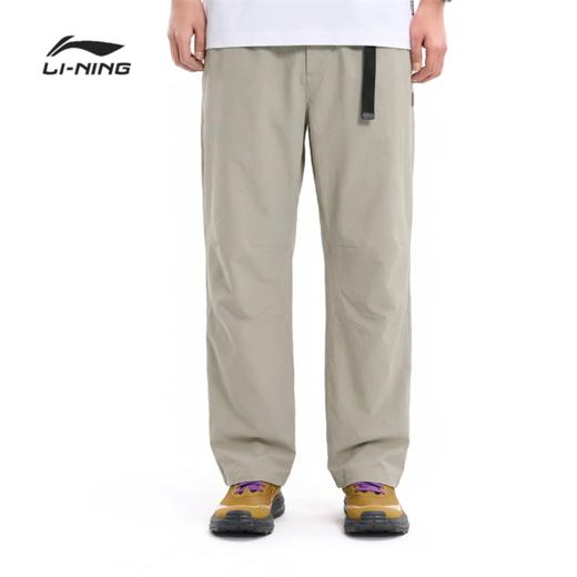 李宁户外CF溯男子直筒冰感舒适防泼水宽松运动长裤AYKW105 商品图2