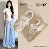 ZHR甜美蕾丝珍珠透气德训鞋2026夏季新款百搭内增高小个子休闲鞋 商品缩略图0