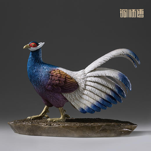 铜师傅 铜摆件 《铜师傅百鸟集》之褐马鸡 商品图2