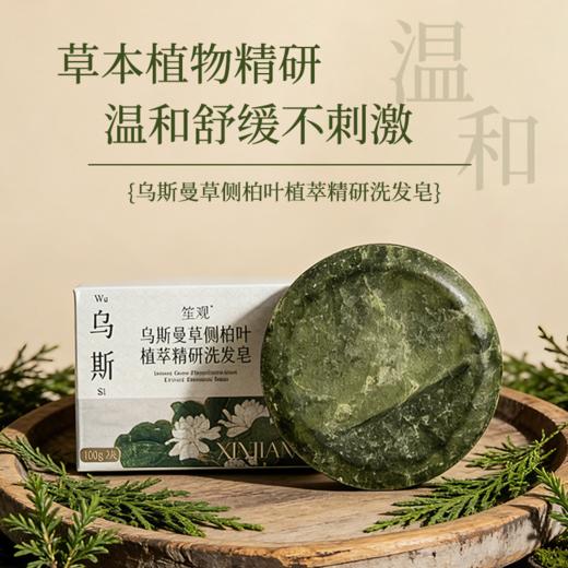 笙观·乌斯曼侧柏叶植萃精研洗发皂 植物本草 泡沫绵密 易冲易洗 温和不刺激 商品图5
