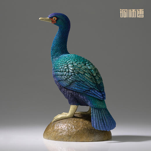 铜师傅 铜摆件 《铜师傅百鸟集》之海鸬鹚 铜工艺品 家居饰品摆件 商品图2