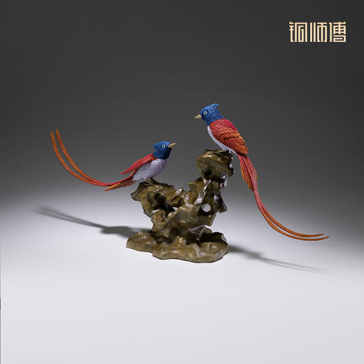 铜师傅 铜摆件《铜师傅百鸟集》之寿带鸟 家居饰品客厅桌面摆件 商品图1