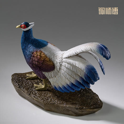 铜师傅 铜摆件 《铜师傅百鸟集》之褐马鸡 商品图1