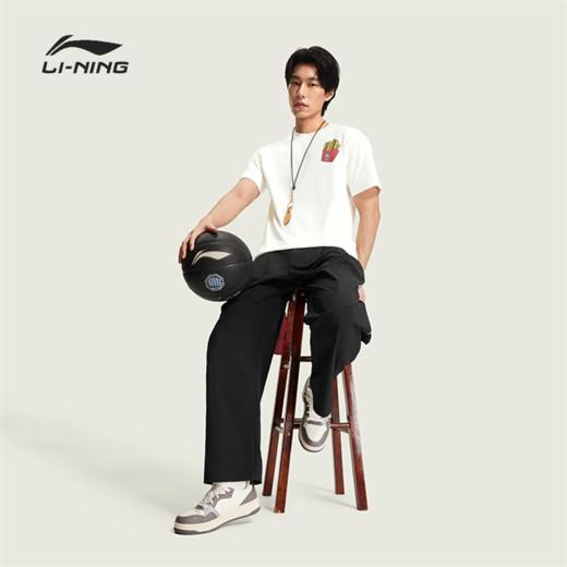 李宁反伍BADFIVE男子直筒冰感舒适吸湿排汗运动长裤AYKW485 商品图2
