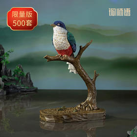铜师傅 铜摆件《铜师傅百鸟集》之古巴咬鹃 铜工艺品 家居饰品摆件