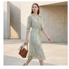 PALUOPO/PL桑蚕丝V领优雅减龄印花裙中长款真丝连衣裙ES250851Z 商品缩略图2