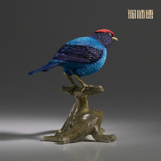 铜师傅 铜摆件《铜师傅百鸟集》之燕尾娇鹟 铜工艺品 家居饰品摆件 商品图1