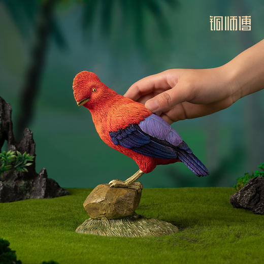铜师傅 铜摆件《铜师傅百鸟集》之安第斯动冠伞鸟 铜工艺品 家居饰品摆件 商品图3