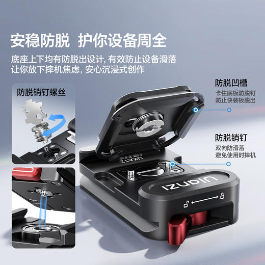 Ulanzi优篮子 UKA12快装套件pro微单反相机快拆板兼容阿卡快装相机配件三脚支架云台稳定器滑轨冷靴底座配件 商品图3