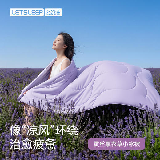 [屁侠推荐]绘睡 蚕丝薰衣草小冰被  桑蚕丝+莱赛尔 高导热锦氨面料 一触即凉 肤感柔软 凉感透气 A类母婴级标准 商品图0
