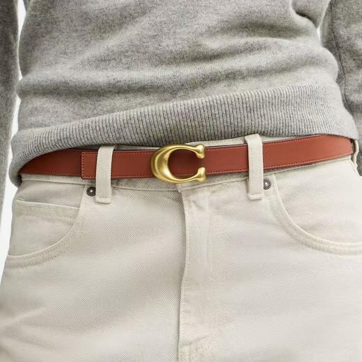 【爆】1楼COACH蔻驰女士经典标志SCULPTED C针扣双面腰带 吊牌价750 现价689 商品图4
