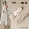 ZHR则则法式水晶凉鞋2026夏季新款透明裙子时尚一字拖ins洋气女鞋 商品缩略图0