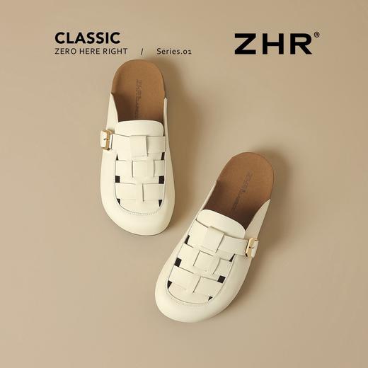 ZHR复古厚底包头半拖鞋女2026夏季软底罗马凉鞋外穿一脚蹬勃肯鞋 商品图9