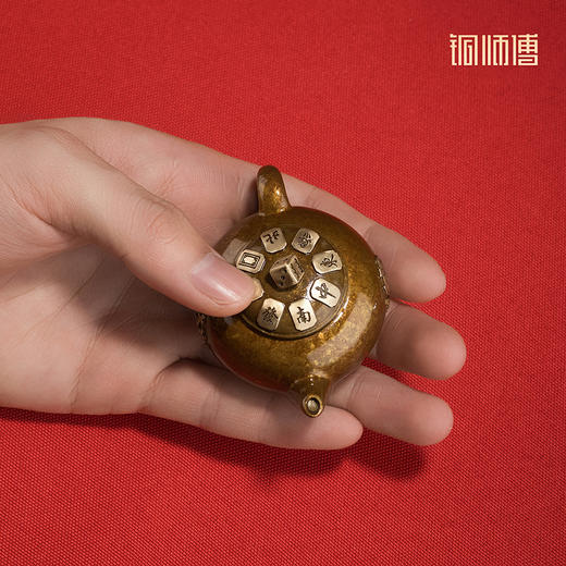 铜师傅《搓手成金》《紫气生金》把把壶打麻将解压神器 随手把件 商品图5