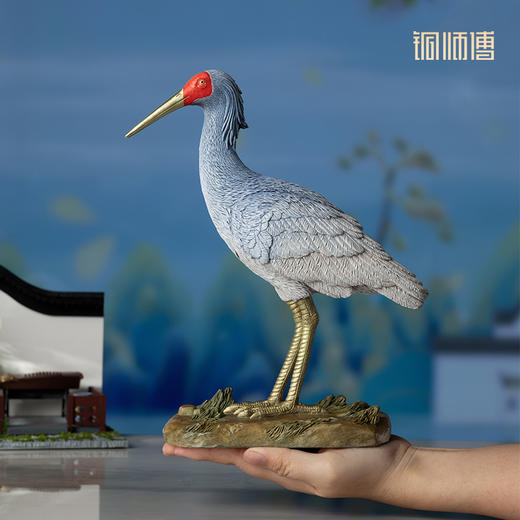 铜师傅 铜摆件《铜师傅百鸟集》之朱鹮 铜工艺品 家居饰品摆件 商品图4