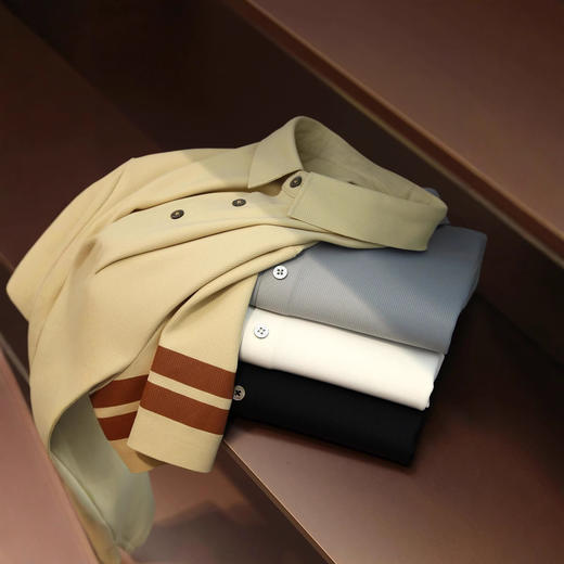 意式高奢！品牌单！凉感蜂窝网眼面料！2026男士高端压胶短袖polo衫 商品图0