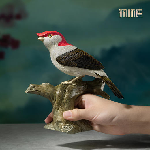 铜师傅 铜摆件《铜师傅百鸟集》之阿拉里皮娇鹟 铜工艺品 家居饰品摆件 商品图4