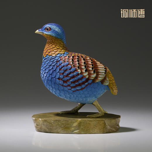 铜师傅 铜摆件 《铜师傅百鸟集》之红喉山鹧鸪 铜工艺品 家居饰品摆件 商品图3