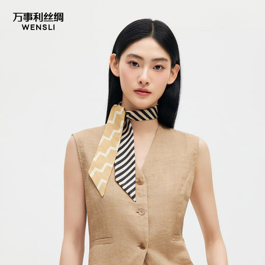 万事利双面印花斜巾-几何诗 商品图1