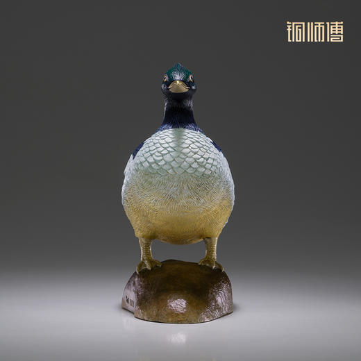 铜师傅 铜摆件 《铜师傅百鸟集》之中华秋沙鸭 铜工艺品 家居饰品摆件 商品图3